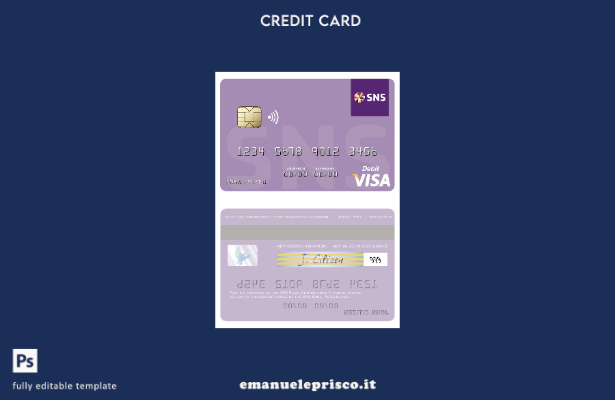 stile verificato Modello di carta di debito visto Paesi Bassi SNS Bank